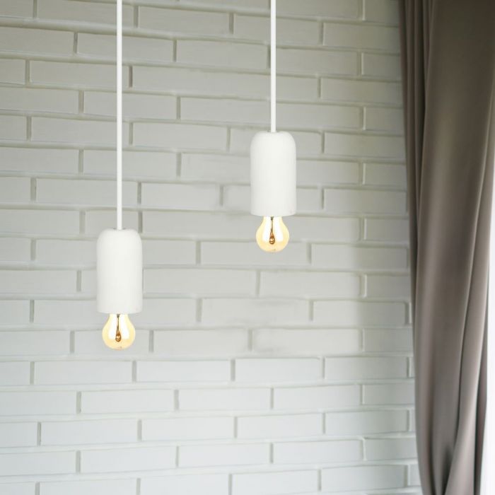 VT-7668 CONCRETE PENDANT LIGHT-WHITE