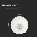 VT-836 6W LED WALL LIGHT  -WHITE BODY