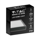 VT-8624 24W LED DOME LIGHT  SQUARE BLACK FRAME IP44