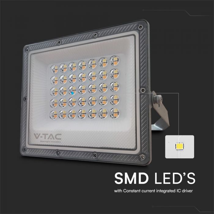 VT-44030CCT 30W LED FLOODLIGHT 3IN1 GUN GREY BODY