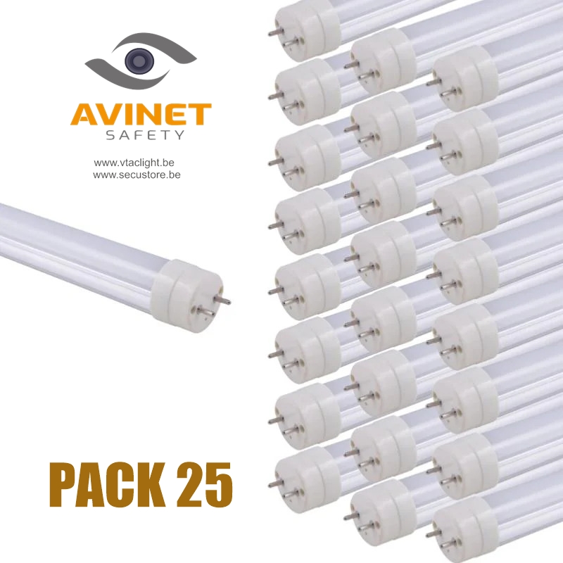 Tube fluorescent LED Avinet 120 cm - T8 - Blanc froid - 6000K - 15000h - 120lm/W - 10PACK