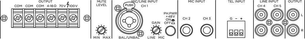 Monacor PA-312 ampli mono 1x 120 W