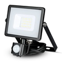 VT-20-S 20W SMD PIR SENSOR FLOODLIGHT WITH SAMSUNG CHIP  BLACK BODY GREY GLASS