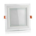 VT-602G SQ 6W GLASS LED PANELS  SQUARE 4000K-Day White