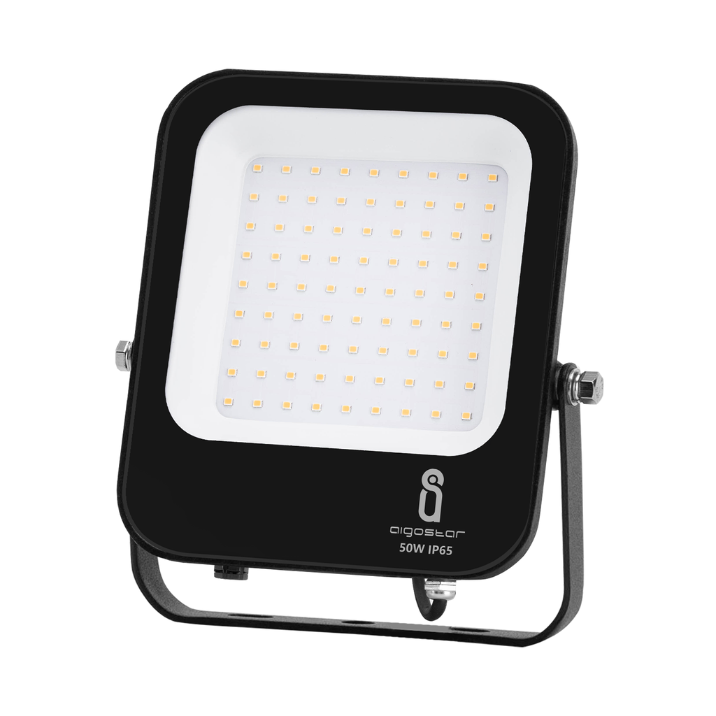 Aigostar IK03-50W Led Floodlight 50W Black Square SMD 4000K Natural White 220-240V～4700lm