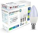 VT-2076 5.5W PLASTIC CANDLE BULB  3PCS/PACK E14