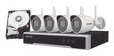 Kit IP Wi-Fi HIKVISION 4 caméras Bullet 4MP 2,8 mm IR 30 m + 1 NVR Wi-Fi 8 canaux + 1 disque dur 2 To