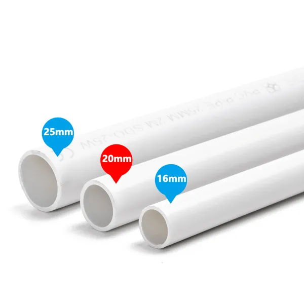 Ø 25 - 3 m CONDUIT RIGIDE PVC  GRIS CLAIR Min 10Pcs
