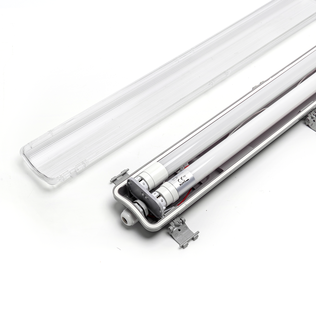 AV-LIGHT AV-15022 2x22W -120 lm/W LED WP TL Led Tube FITTING 150CMX2  IP65 - Assembled   (* Minimum 6Pcs Per Order )