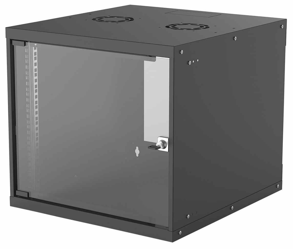 19&quot; Basic Wallmount Cabinet, 9U, 560 mm Deep, IP20-Rated Housing, Flatpack, Black 