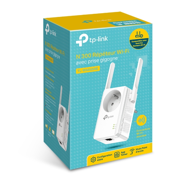 TL-WA865RE 300 Mbps WiFi N-repeater met uittrekbaar stopcontact