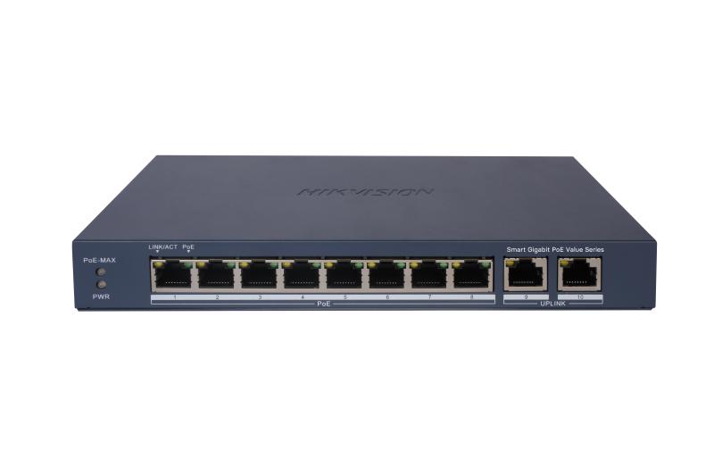 Hikvision DS-3E1510P-EI/M  8 Port Gigabit Smart POE Switch - PoE Power Budget 60W