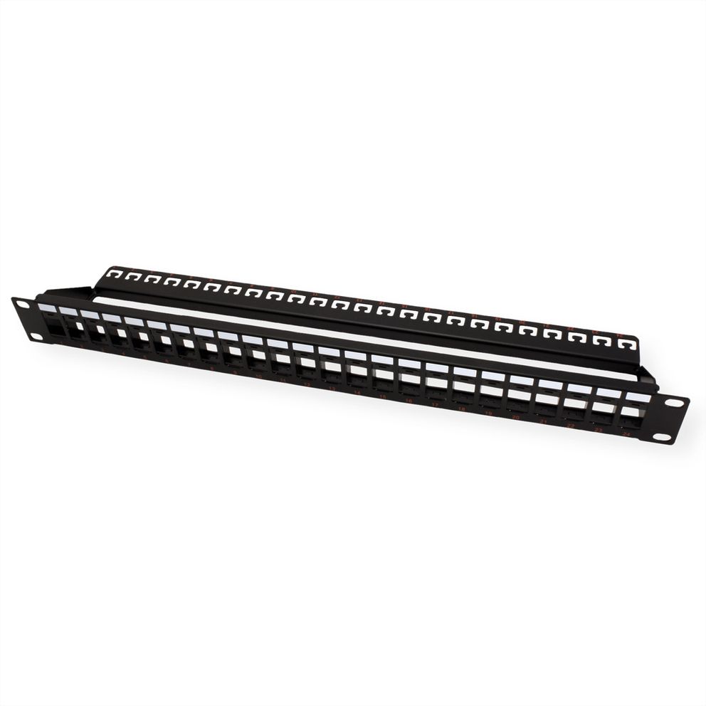 ROLINE Empty Patch Panel Cat.5/Cat.6/Cat.6a, 24 Ports, UTP, black