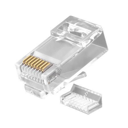 RJ45 UTP Cat6a Connector for AWG22-23 solid/stranded conductor Box 10Pcs