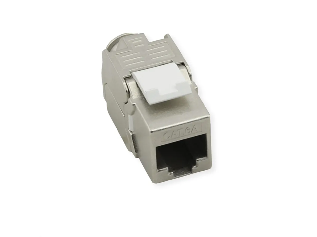 21.99.1807 ROLINE Keystone Jack, Cat.8 (Class I), RJ-45, STP , RJ-45, STP, tool-free