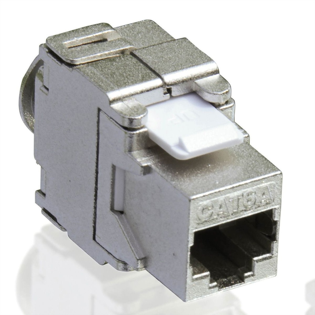 VALUE Cat.6A (Class EA) Keystone, RJ-45, STP, tool-free, silver