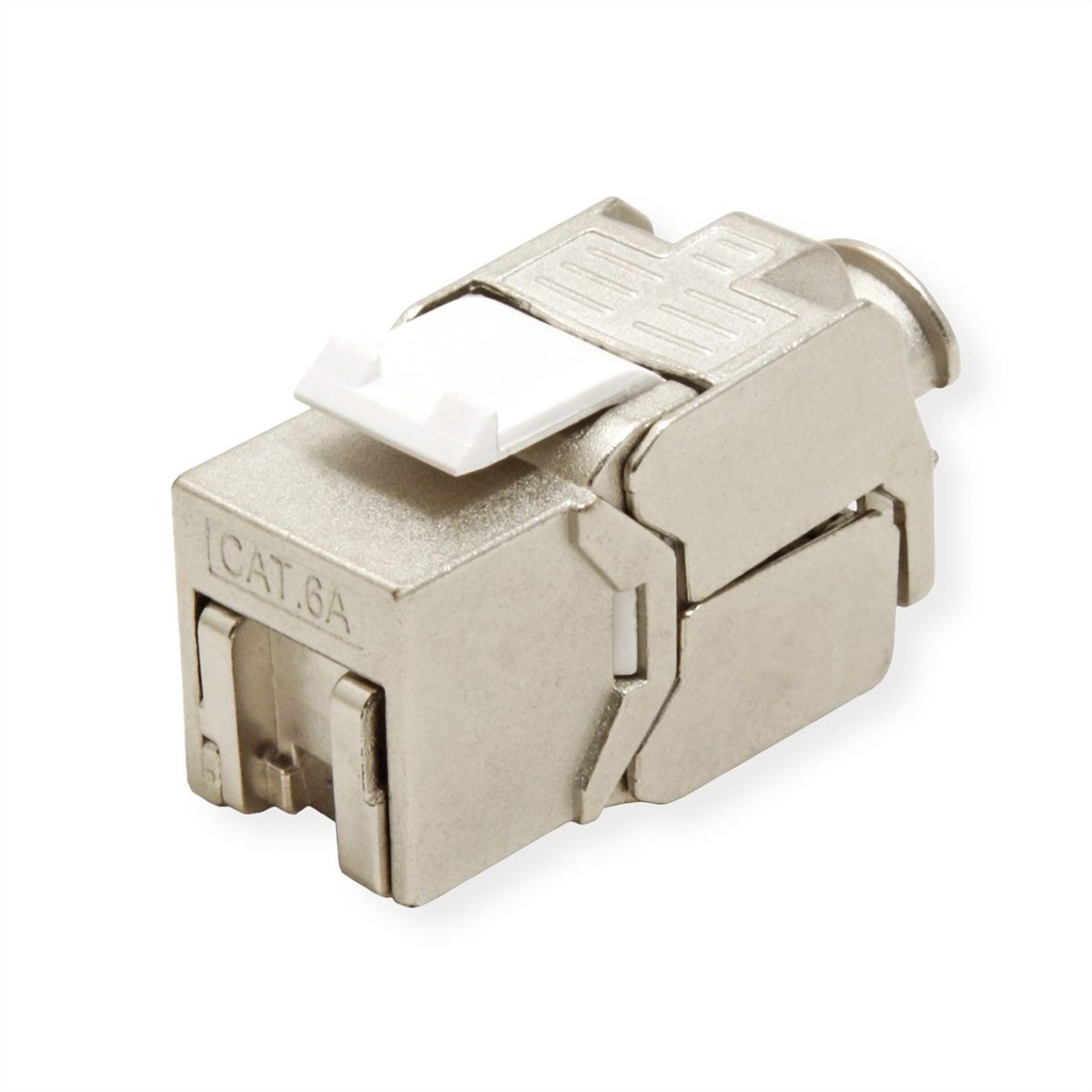 VALUE Cat.6A (Class EA) Keystone, RJ-45, STP, tool-free, silver