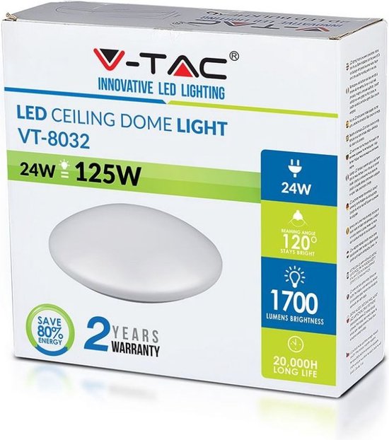 VT-8032RD 24W dome light ceiling surface round