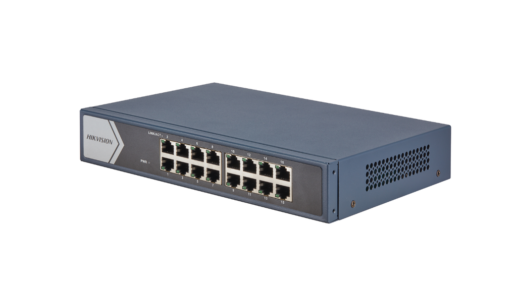 Commutateur Gigabit non géré Hikvision DS-3E0516-E(B) 16 ports