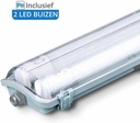 [6398] AV-LIGHT AV-12022 2x18W - 120 lm/W  Tube Led Luminaire 120cm x2 IP65 - Assemblé  ABS+PS (4000K)