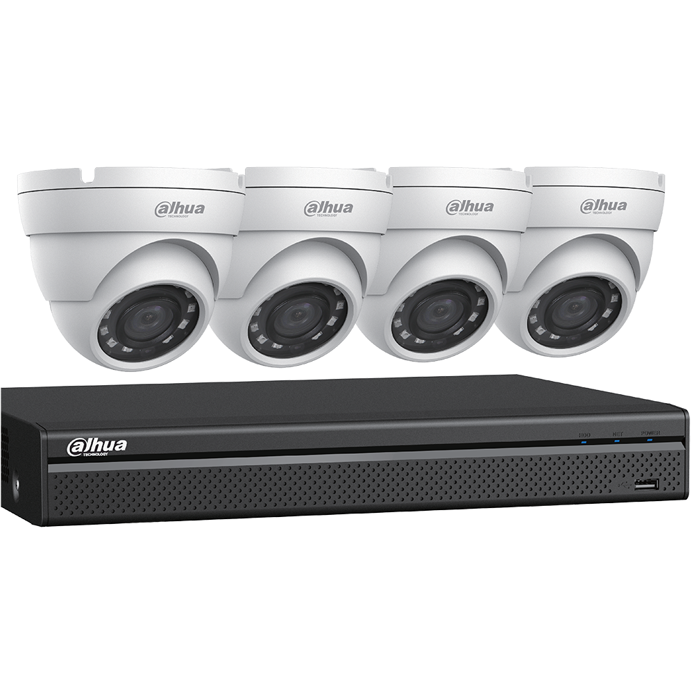 DAHUA 4CH KIT CCTV HDCVI 5MP  DVR 4CH &amp; 4X Camera Turret 5MP Indoor/Outdoor - HD 1TB