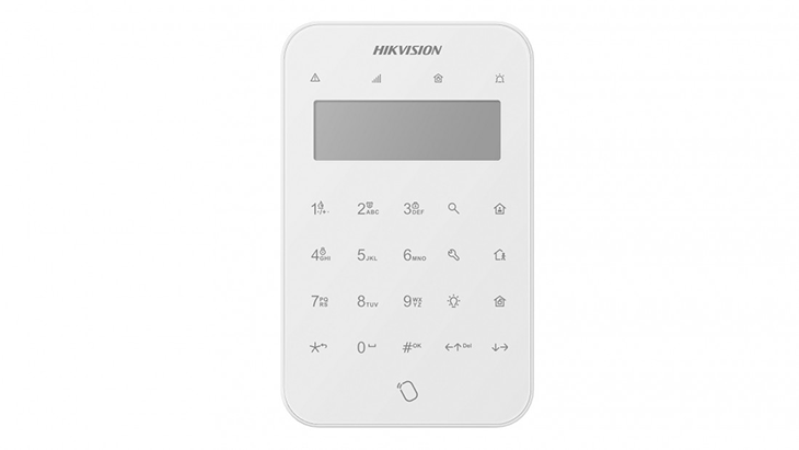 Hikvision DS-PK1-LT-WE Clavier sans fil LCD RFID pour AX Pro