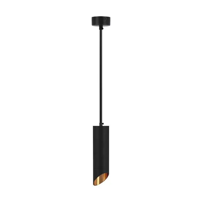 VT-975 1xGU10 HANGING PENDANT BLACK D:55x300MM