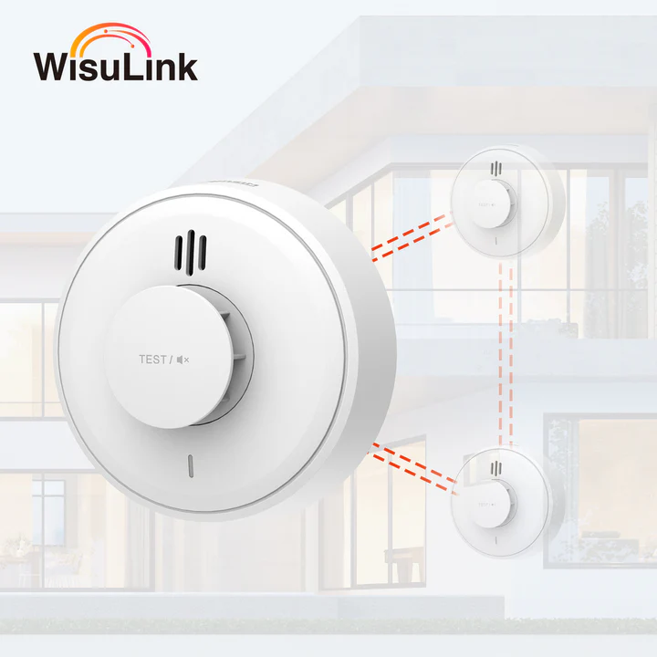 HY-HT10A-R8 Standalone hittemelder met verzegelde batterij, 10 jaar Wisulink Interconnected