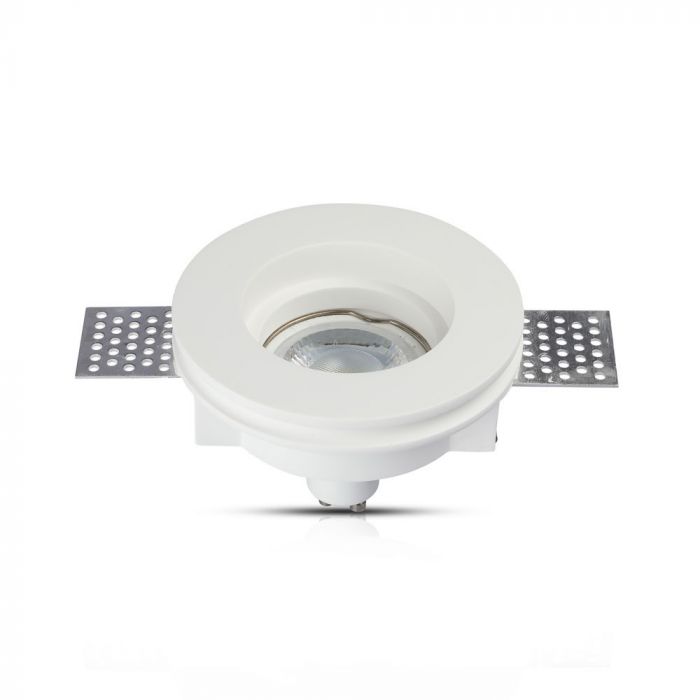 VT-771 GU10 GYPSUM FITTING ROUND-WHITE - Cutting Size Ø103mm 