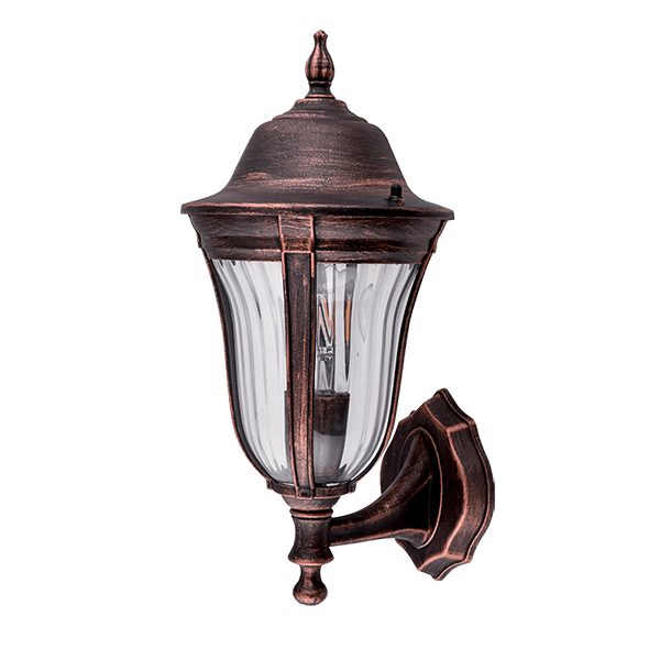 ELMARK 96201WU/BRB - MARK 201 LANTERN UPWARD 1XE27 BLACK RED BRASS