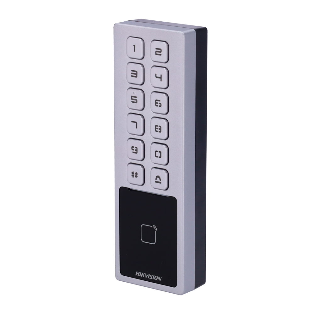 DS-K1T805MBWX Contrôle d'accès Autonome Carte MF et PIN - IP65 , IK08 iVMS-4200 | Hik-Connect