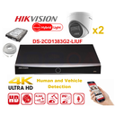 [IPHK-MD-82T] HIKVISION Camera Kit Smart Hybrid G2 Series  2x IP Camera Turret 8MP -   NVR 4xChannel - Hard Disk 2Tb Extensible To Max 4x IP Camera