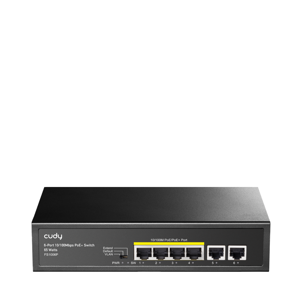 Cudy FS1006P Switch PoE+ 6 ports 10/100 M 60 W