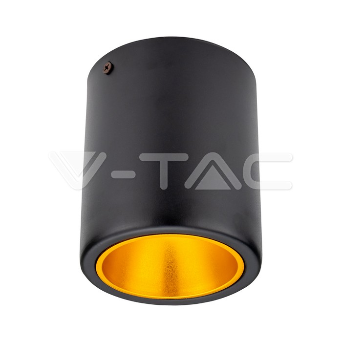 VT-978 SURFACE MOUNTED GU10 FITTING ROUND Black