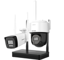 [NKS424W03H] HIKVISION NKS424W03H Kit IP Wi-Fi 4MP H.265 1x Canon + 1x PT Dome Camera WiFi NVS Kit- 512 Go Micro SD