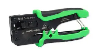 MULTICOMP PRO Modulaire stekkercrimper RJ45 Open Pass, CAT6 en CAT5E cutter/stripper