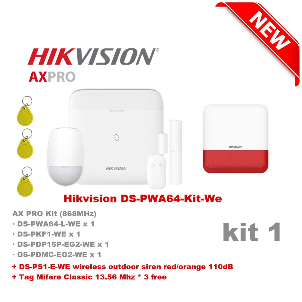 Hikvision DS-PWA64-Kit-WE Wireless Alarm Kit 1