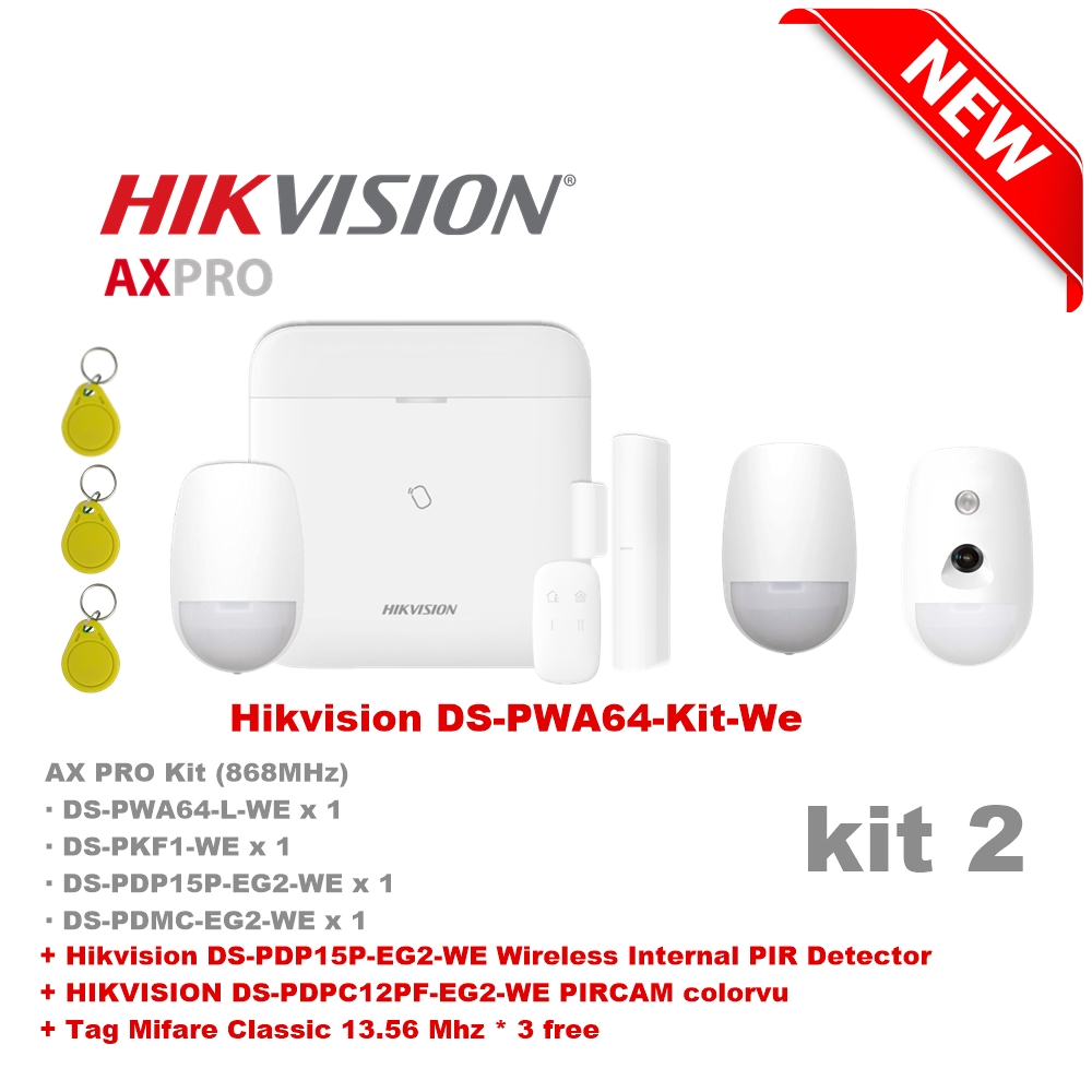 Hikvision DS-PWA64-Kit-WE Wireless Alarm Kit  2