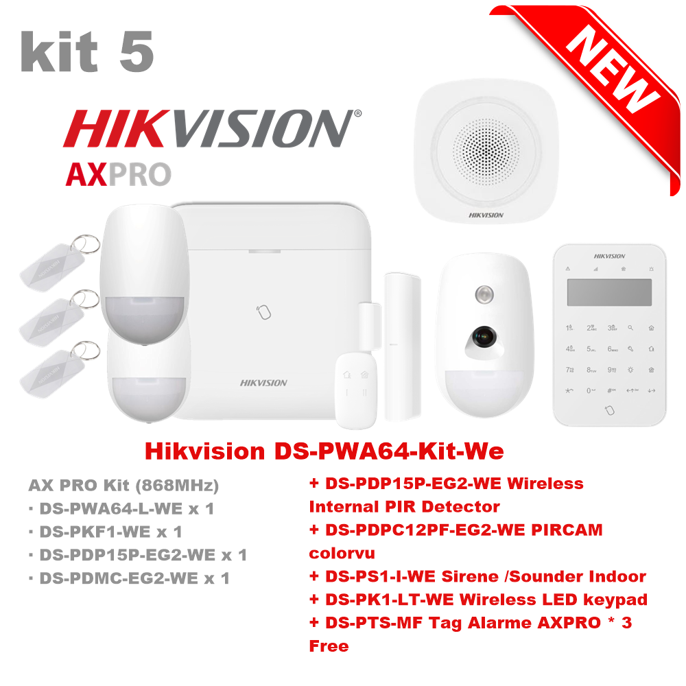 Hikvision DS-PWA64-Kit-WE Wireless Alarm Kit  5