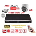 HIKVISION Camera Kit Smart Hybrid G2 Series  4x IP Camera Turret 6MP -   NVR 8xChannel - Hard Disk 2Tb Extensible To Max 8x IP Camera