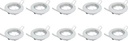 [9251R-W/10] ELMARK 9251R-SET  Spot Armatuur 10 Pack - GU10 Inbouwspot - Rond -  Aluminium - Kantelbaar Ø82mm (White)