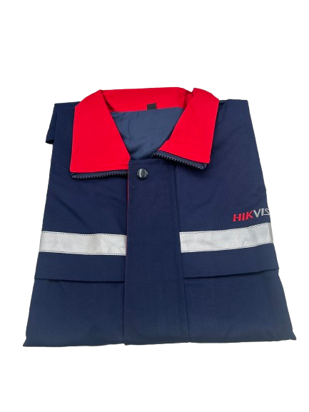 Hikvision Men's Solid Blue Stand Collar Vest L/XL