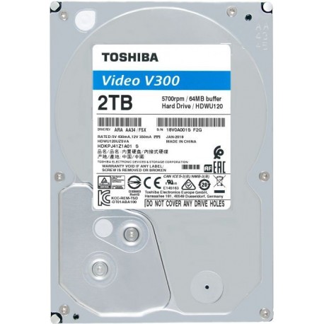 2TB 5400RPM 64M SATA3.0 Surveillance