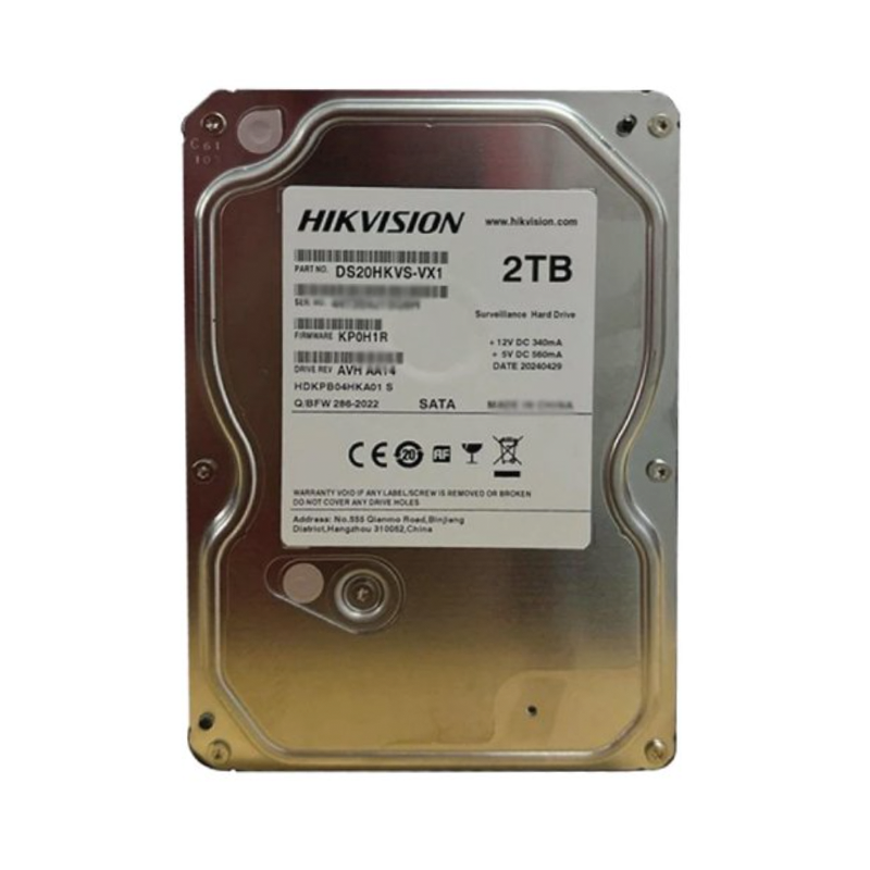 [DS20HKVS-VX1] Hikvision DS20HKVS-VX1 2TB 5400RPM 64M SATA3.0 Surveillance Hard Disk