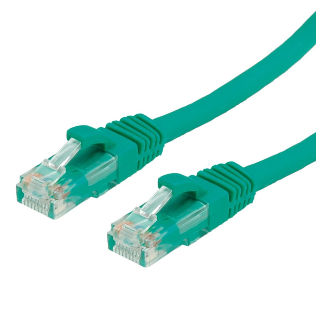 INT Network Cable, Cat6 Compatible, CCA, U/UTP, PVC, RJ45, 0.25 m, Green, Bag 