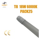 Avinet LED TL-buis 120 cm - T8 - Koud wit - 6000K - 15000h - 120lm/W - Pack 25Pcs