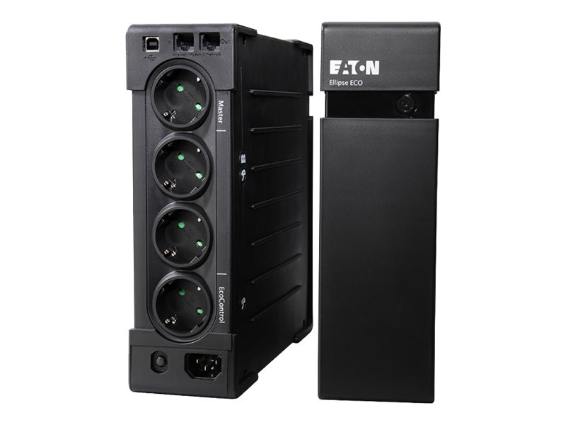 Eaton Ellipse ECO 1200 USB DIN UPS AC 230 V 750 Watt 1200 VA USB output connectors: 8 2U 19&quot; NL/DE SOCKET