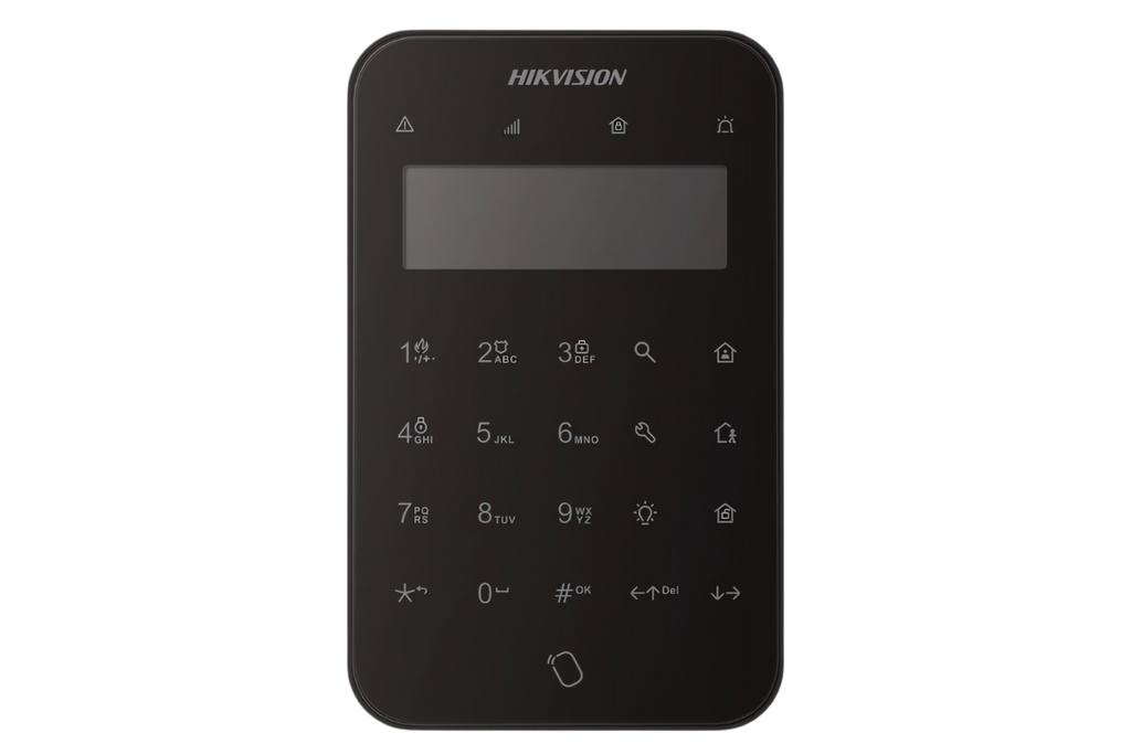 Hikvision DS-PK1-LT-WE Black Wireless LED keypad for AX PRO