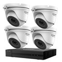 KIT HIKVISION 4 MP HDTVI Full HD DVR  4Ch H.265 + 4x Turret Camera 4MP 2.8mm IR20m - HDD 1Tb Preinstalled