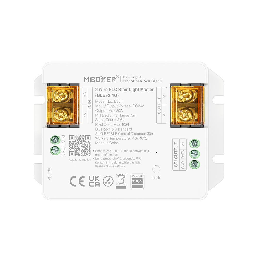 BS64 Contrôleur d'éclairage d'escalier PLC 2 fils BS64 (Bluetooth + 2,4G)